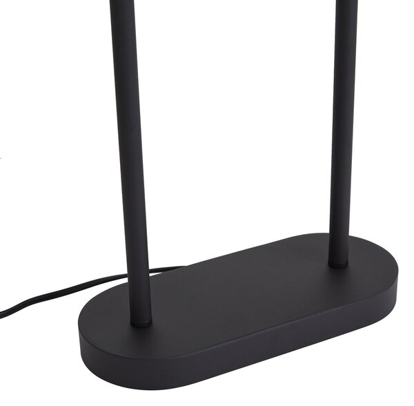 Asztali lámpa fekete, fekete ovális búrával 35 cm - Thijmen