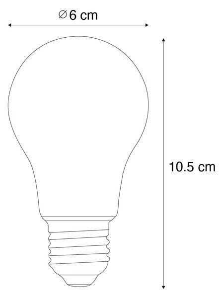 5 darabos E27-es dimmelhető LED izzókészlet A60 átlátszó 7,2W 1521 lm 3000K