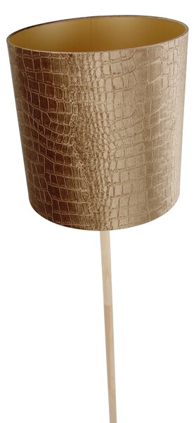 Fa állólámpa bársony búrával, krokodil mintával, 40 cm - Mels