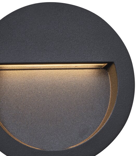 6 darabos modern süllyesztett fali lámpa szett fekete LED-del IP65 - Gem