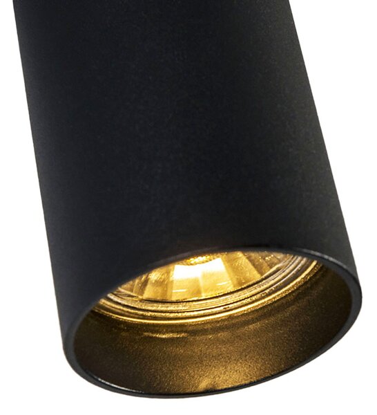 4 darabos modern, felületre szerelhető spotlámpa szett fekete 5,5 cm GU10 50 mm - Tuba