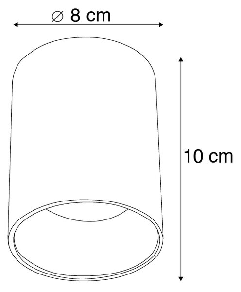 4 darabos modern, felületre szerelhető spotlámpa szett fehér GU10 50mm - Ronda