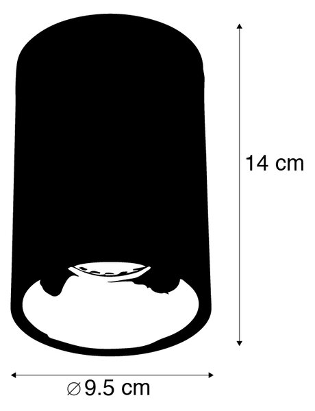 4 darabos modern spotlámpa szett fekete arany GU10 50mm - Deep