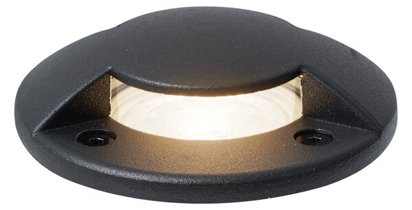 6 darabos modern fekete talajba süllyeszthető spotlámpa készlet GU10 50mm 2-fény effektus IP65 - Cellar
