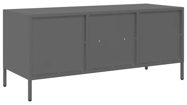 VidaXL Fém TV-szekrény - Fekete - 101,5x39x43,5 cm