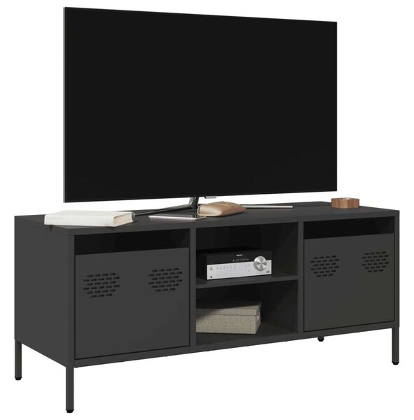 VidaXL Fém TV-szekrény - Fekete - 101,5x39x43,5 cm
