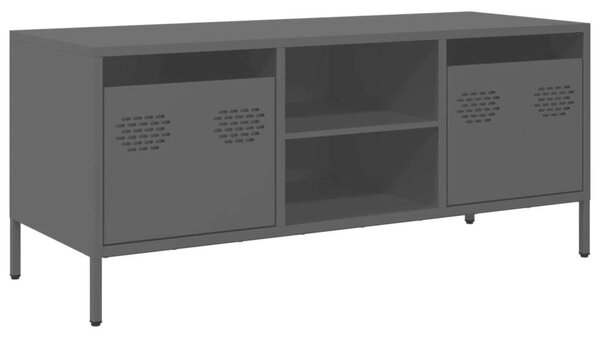 VidaXL Fém TV-szekrény - Fekete - 101,5x39x43,5 cm