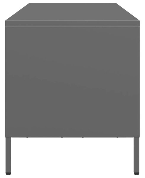 VidaXL Fém TV-szekrény - Fekete - 101,5x39x43,5 cm