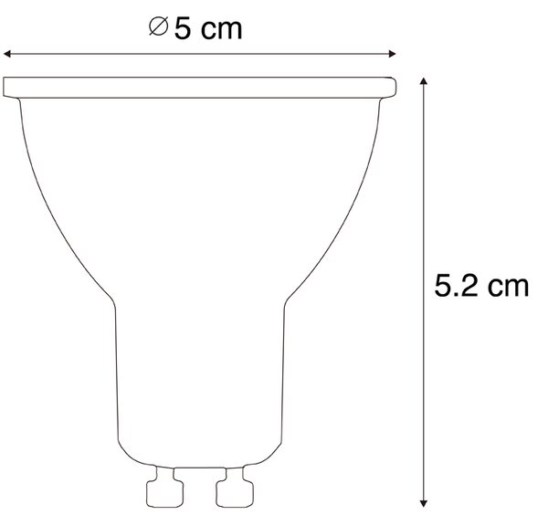 5 darabos GU10 50 dimmelhető LED izzó készlet 3,9W 450 lm 2700K Longlife