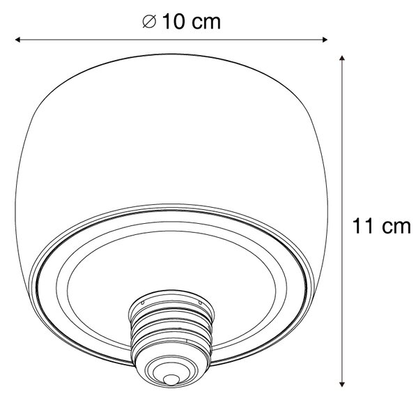E27 LED dekorációs izzó fekete 6W 370 lm 3000K