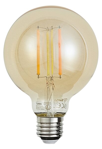 5 darabos készlet Smart E27 dimmelhető LED izzók G95 arany 7W 806 lm 1800-6500K