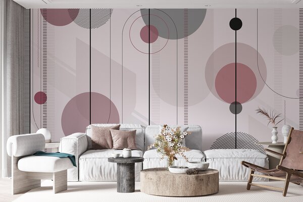 Fotótapéta Absztrakt körök és vonalak design, Modern fotótapéta, Modern fotótapéta, u95379v2 - Muralas.hu