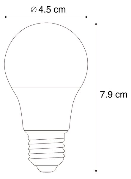 5 darabos intelligens E27 dimmelhető LED izzókészlet P45 Opál 4,9W 470 lm 2200-4000K