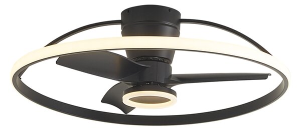 Mennyezeti ventilátor fekete, LED-del és távirányítóval - Steer