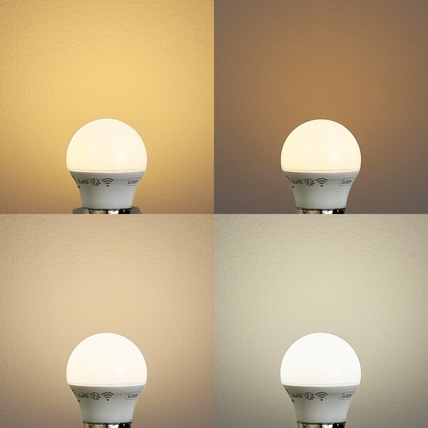 5 darabos intelligens E27 dimmelhető LED izzókészlet P45 Opál 4,9W 470 lm 2200-4000K