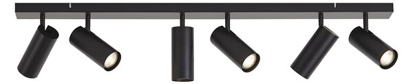 Modern mennyezeti lámpa fekete 102 cm 6 izzós állítható - Renna