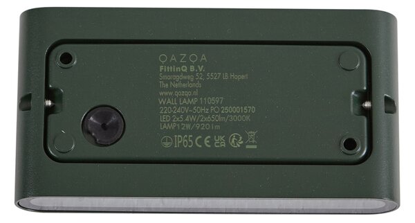 Modern kültéri fali lámpa sötétzöld 17,5 cm LED-del IP65 - Batt