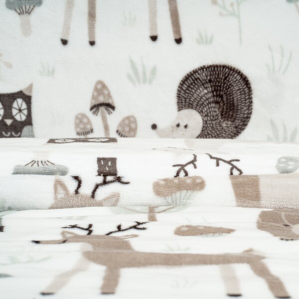 4Home Nordic friends gyerek mikroflanel ágyneműhuzat 140 x 200 cm, 70 x 90 cm