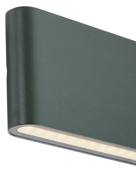 Modern kültéri fali lámpa sötétzöld 17,5 cm LED-del IP65 - Batt