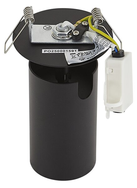 6 darabos modern süllyesztett spotlámpa szett fekete GU10 50mm IP44 - Chels