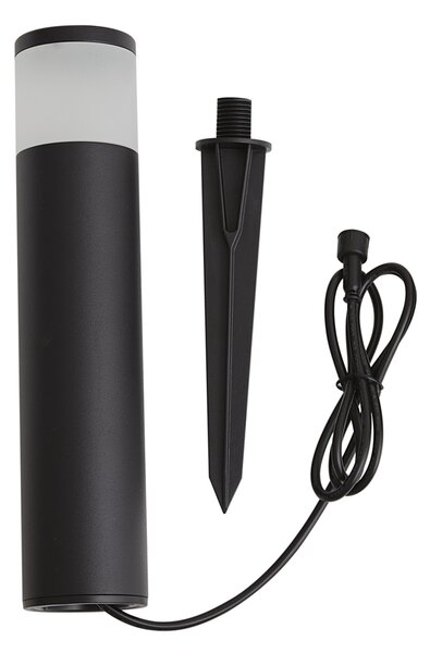 Modern kültéri oszlop lámpa 12V fekete LED-del IP65 - Voltaire Palo