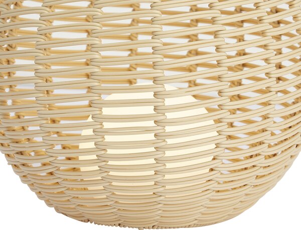 Kültéri asztali lámpa taupe 30 cm LED-del, USB-C-vel újratölthető IP44 - Oli