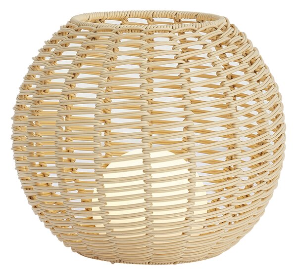 Kültéri asztali lámpa taupe 30 cm LED-del, USB-C-vel újratölthető IP44 - Oli