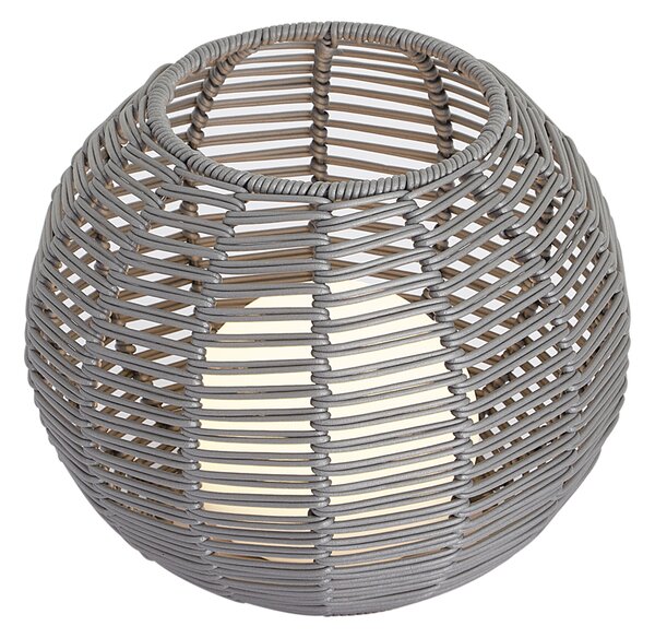 Kültéri asztali lámpa sötétszürke 25 cm LED-del, USB-C-vel újratölthető IP44 - Oli