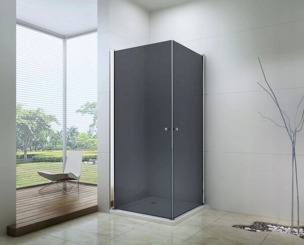 Mexen Pretoria DUO zuhanykabin 70x70cm, 6mm üveg, króm profil-szürke üveg, 852-070-070-02-40