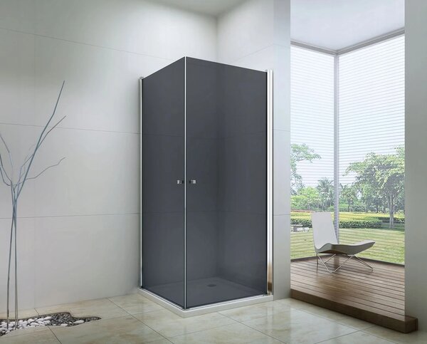 Mexen Pretoria DUO zuhanykabin 70x70cm, 6mm üveg, króm profil-szürke üveg, 852-070-070-02-40