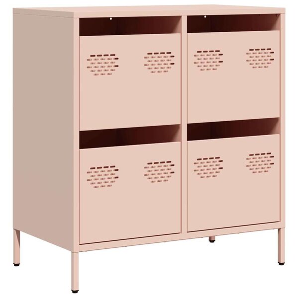 VidaXL Rózsaszín Fém Komód - 4 Fiókos - 68x39x73,5 cm