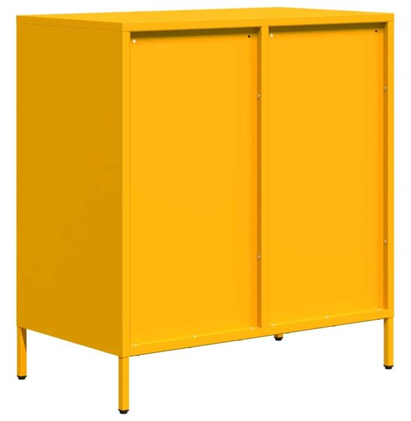 VidaXL Fém Komód - Mustársárga - 4 Fiók - 68x39x73,5cm