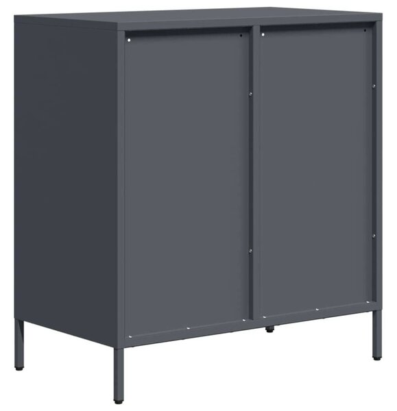 VidaXL Fém Komód - Antracit Szürke - 4 Fiók - 68x39x73,5cm