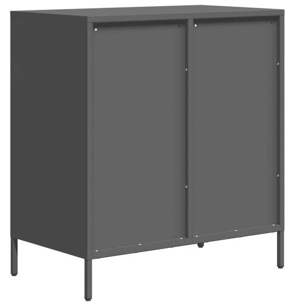 VidaXL Fém Komód - 4 Fiókos - Fekete - 68x39x73,5cm