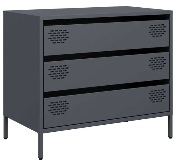 VidaXL Acél Komód - 3 Fiók - 68x39x58,5 cm