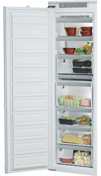 Whirlpool AFB 18402 Beépíthető fagyasztószekrény, bútorlap nélkül E Energiaosztály, Fagyasztó: 209L, Nofrost, Zajszint: 38 dB, Szél: 55.5 cm, Mag: 177.6 cm, Mély: 56 cm