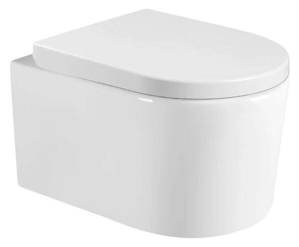 Mexen SOFIA Rimless függő WC csésze ülőkével, lassan záródó, 49 x 37 cm, fehér, 30541000