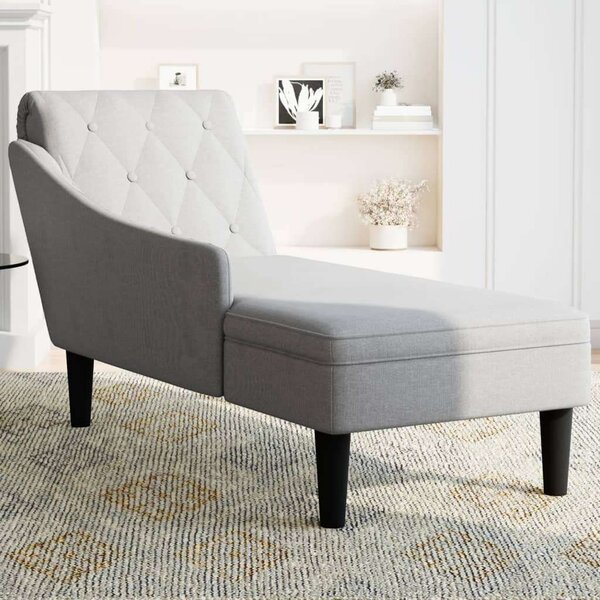 VidaXL Napágy - Szövet - Felhőszürke - 145cm