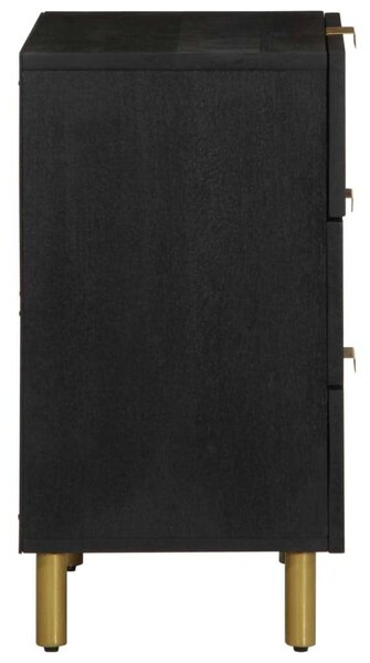 VidaXL Éjjeliszekrény - Fekete Fa - 3 Fiók - 50x33x62cm