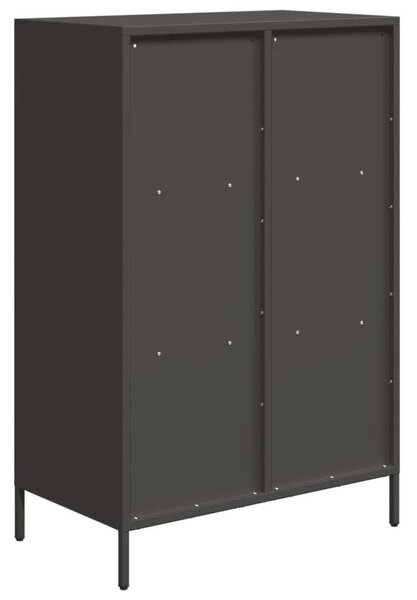 VidaXL fekete acél magasszekrény 68 x 39 x 103,5 cm