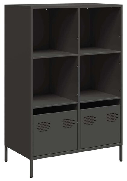 VidaXL fekete acél magasszekrény 68 x 39 x 103,5 cm