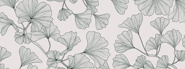 Fotótapéta Elegáns ginkgo levél mintás design, Modern fotótapéta, Modern fotótapéta, w00328v2 - Muralas.hu