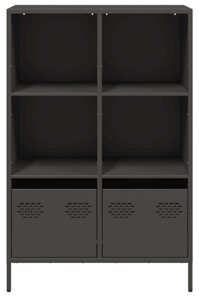 VidaXL fekete acél magasszekrény 68 x 39 x 103,5 cm
