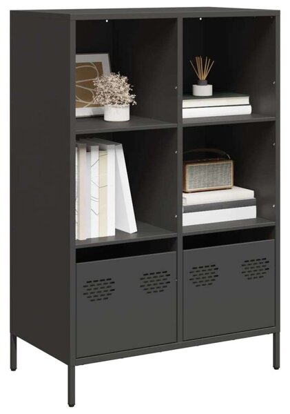 VidaXL fekete acél magasszekrény 68 x 39 x 103,5 cm