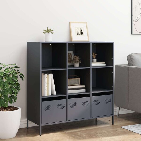 VidaXL antracitszürke acél magasszekrény 101,5 x 39 x 103,5 cm