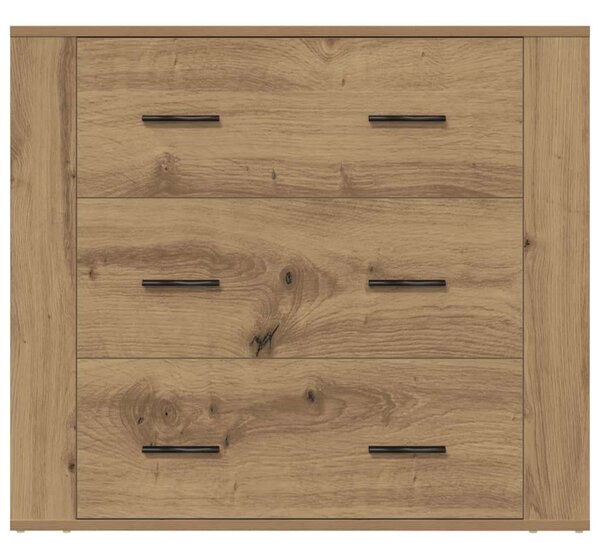 VidaXL Tölgyfa Tálalószekrény - 3 Fiók - 80x33x70 cm