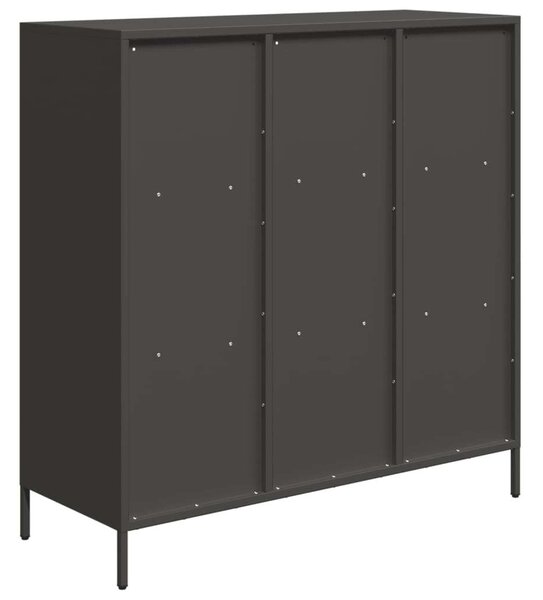 VidaXL fekete acél magasszekrény 101,5 x 39 x 103,5 cm