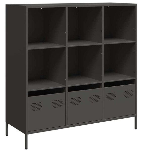 VidaXL fekete acél magasszekrény 101,5 x 39 x 103,5 cm