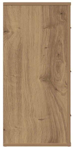 VidaXL Tölgyfa Tálalószekrény - 3 Fiók - 80x33x70 cm