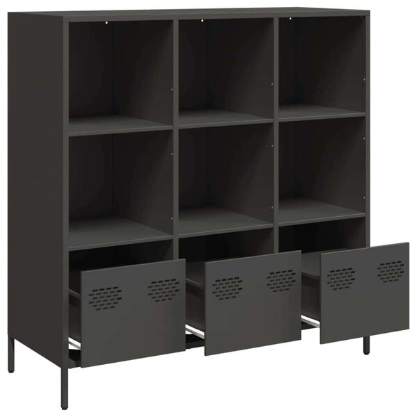 VidaXL fekete acél magasszekrény 101,5 x 39 x 103,5 cm